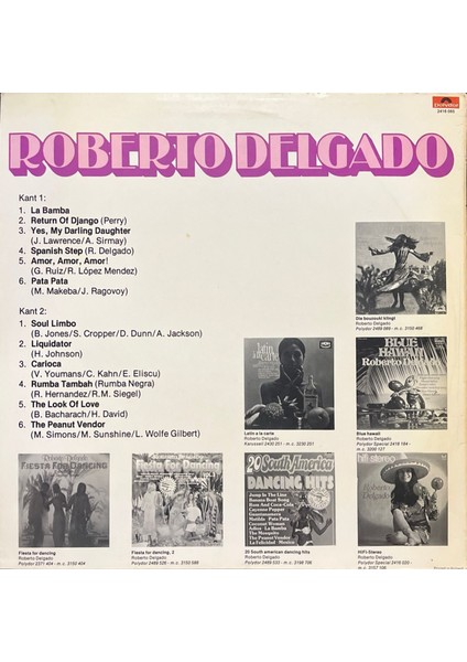 The Very Best Of Roberto Delgado Lp Plak fiyatları