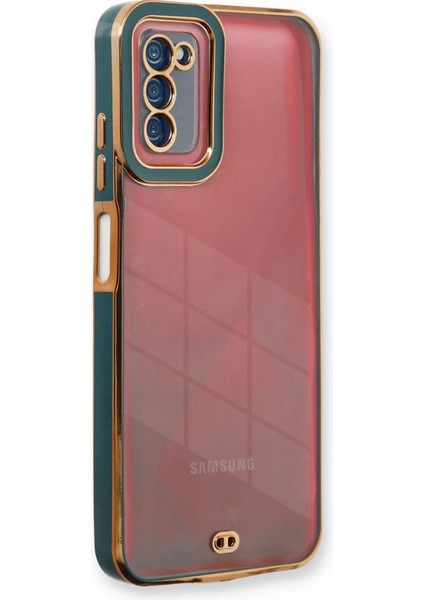 Samsung Galaxy A03S Kılıf Liva Lens Silikon - Yeşil Arbkd