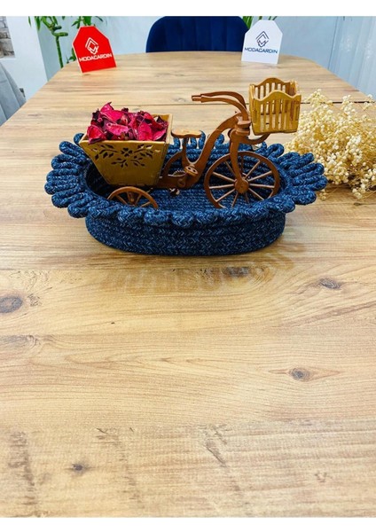 Kırmızı Hasır Jüt Çirtikli Sepet, Dolap Içi Düzenleyici, 30X20X17 cm