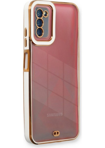 Samsung Galaxy A03S Kılıf Liva Lens Silikon - Beyaz Arbkd
