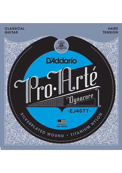 Daddarıo EJ46TT Pro-Arte Klasik Gitar Tel Seti, Dynacore, Tıtanıum, Hard Tensıon