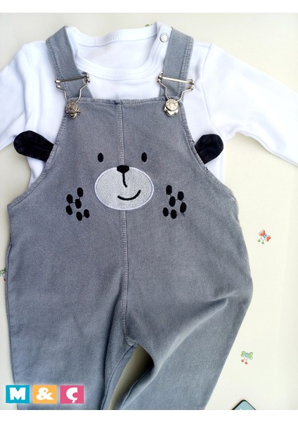 Erkek Bebek Uni Kulaklı Köpek Salopet 9-12-18-24 Ay fiyatları