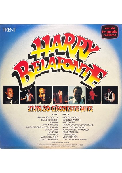 Harry Belafonte Zijn 20 Grootste Hits (Day-O) Lp Plak fiyatları