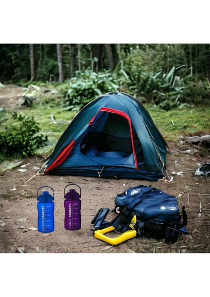 Sağlıklı Polikarbon 1.5l Su Matarası - Pipetli, Taşınabilir, Mavi Mor Renk, Büyük Kapasiteli Suluk indirimleri