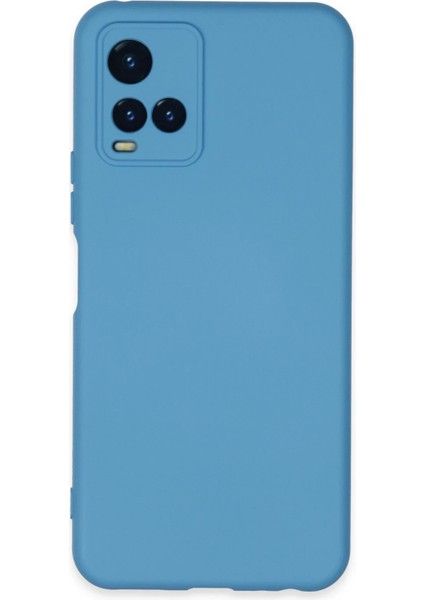 Vivo Y21S Kılıf Nano Içi Kadife Silikon - Mavi Arbkd