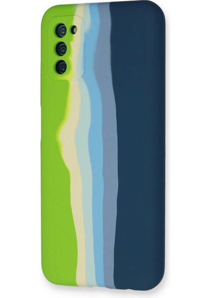 Samsung Galaxy A03S Kılıf Ebruli Lansman Silikon - Yeşil-Koyu Yeşil Arbkd modelleri