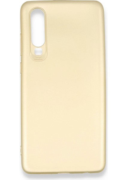 Huawei P30 Kılıf First Silikon - Gold Arbkd