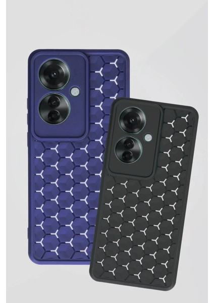 Oppo Reno 11F Kılıf Petek Silikon Kapak - Lacivert modelleri