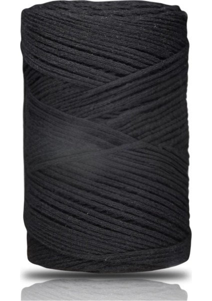 Pamuk Makrome 2 mm Siyah