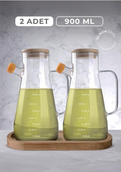 Standlı 2'li Cam Yağdanlık indirimleri