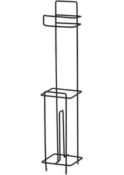 Şık Siyah Ayaklı Tuvalet Kağıtlık ve Peçetelik Banyo Aksesuarı fiyatları