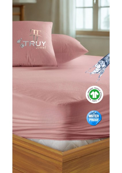 Mikro Sıvı Geçirmez Tek Kişilik Yatak Alezi Pudra 120X200