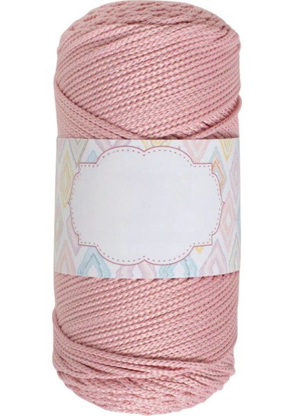 Makrome Ipi 3mm Polyester Açık Pembe