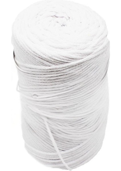 Pamuk Makrome 4 mm Ip Beyaz