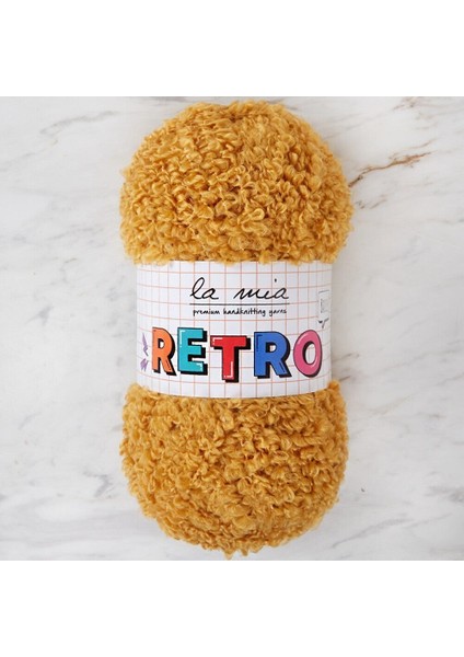 La Mia Retro Hardal Sarısı El Örgü Ipi - LM2012