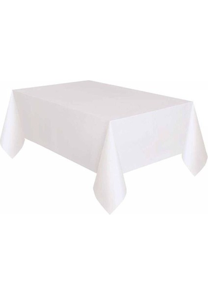 120X180 cm Tek Kullanımlık Beyaz Masa Örtüsü, Doğum Günü Partisi Için Mükemmel Seçenek