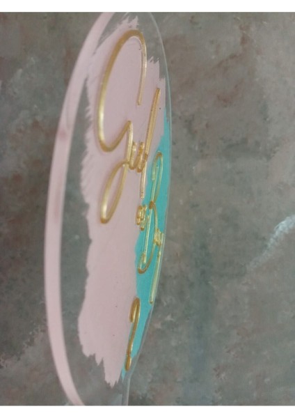 Cinsiyet Temalı Pleksi Pasta Süsü, Renkli ve Şık Parti Dekoru indirimleri