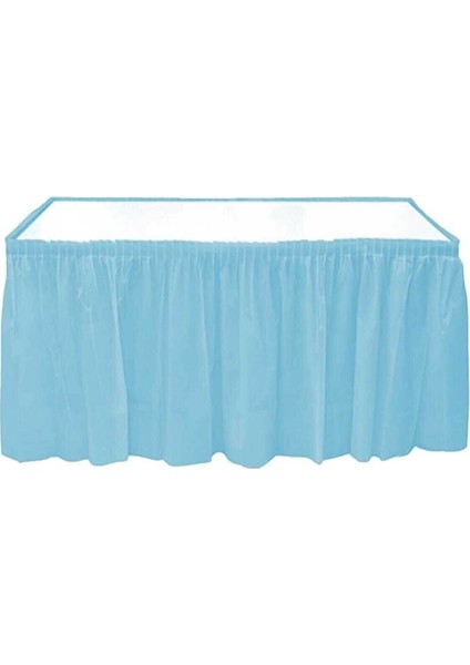 Mavi Kullan At Parti Masası Eteği, Şık ve Pratik Dekoratif Çözüm