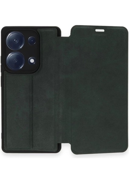Xiaomi Redmi Note 13 Pro 4g Kılıf Flip Cover - Koyu Yeşil indirimleri