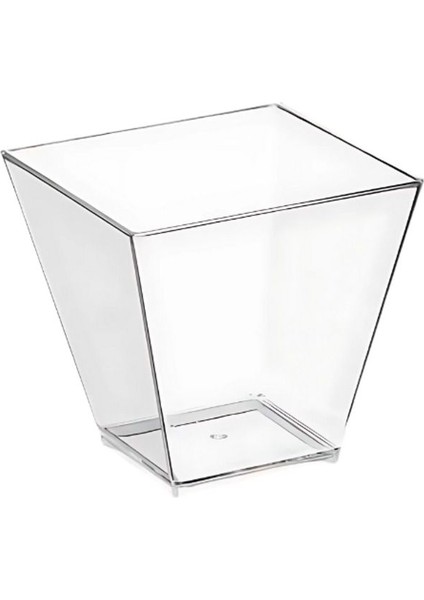 Beyaz 200CC Kristal Akrilik Prizma Kübik Kase 20'li Kapaksız Set fiyatları