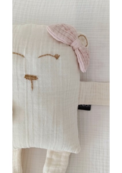 Çocuk Bebek Müslin Uyku Arkadaşı – Mimi Ayıcık El Yapımı Büyük Yastık indirimleri