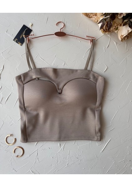 Chole Ithal Pamuklu Göğsü Cut-Out Halka Kaplı Detaylı Ince Askılı Ultra Rahat Büstiyer fiyatları