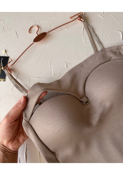 Chole Ithal Pamuklu Göğsü Cut-Out Halka Kaplı Detaylı Ince Askılı Ultra Rahat Büstiyer indirimleri