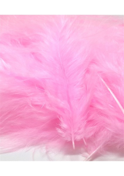 100'LÜ Pembe Kuş Tüyü, El Işi Balon Süsleme, 1.5x2 Cm, Parti ve Dekorasyon