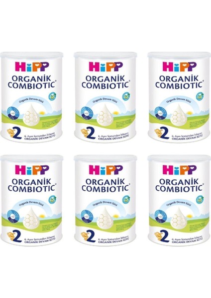 Organik Combiotic 2 Numara 350 gr 6-12 Ay 6`lı Avantaj Paketi (2100GR)