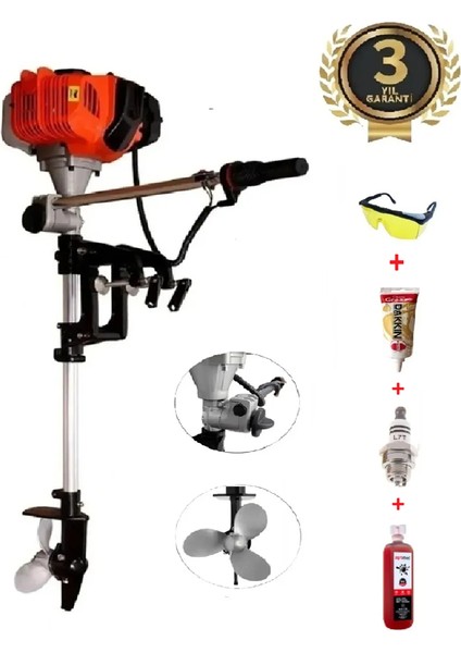 BP6300 Japon Profesyonel Tekne Deniz Bot Kayık Motoru 63CC