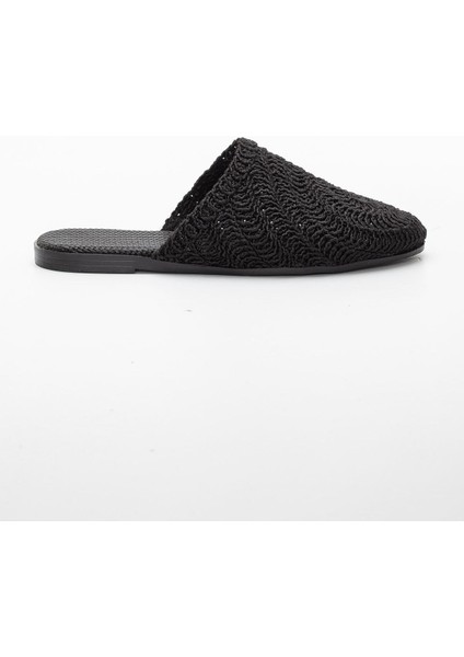 Kadın Siyah Renk Hasır Örgü Terlik Kadın Terlik Kadın Ev Terlik Kadın Siyah Terlik Yeni Sezon fırsatları