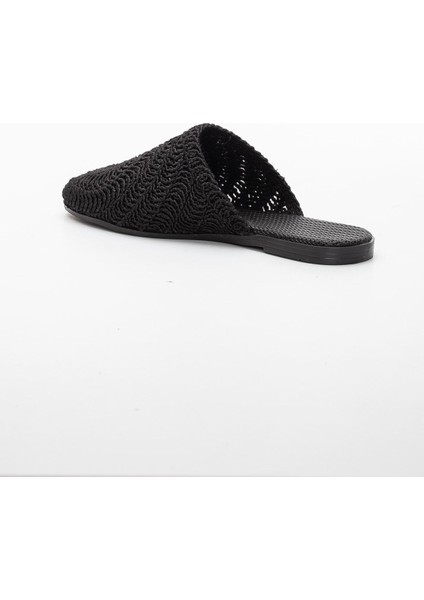 Kadın Siyah Renk Hasır Örgü Terlik Kadın Terlik Kadın Ev Terlik Kadın Siyah Terlik Yeni Sezon indirimleri