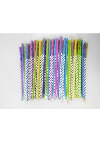 Renkli Körüklü Jelatinli Frozen Pipet 100 Adet, Eğlenceli ve Çeşitli Renk Seçenekleriyle