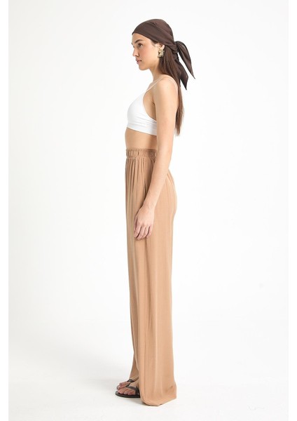 Camel Tensel Kumaş Pantolon Kimono Alt/üst Takım 29199 fiyatları