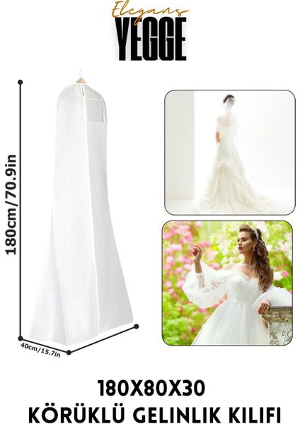 Elegans Gelinlik Kılıfı, Körüklü Gelinlik Koruma ve Taşıma Çantası Gelinlik Abiye Gamboç Elbise Hurç fiyatları