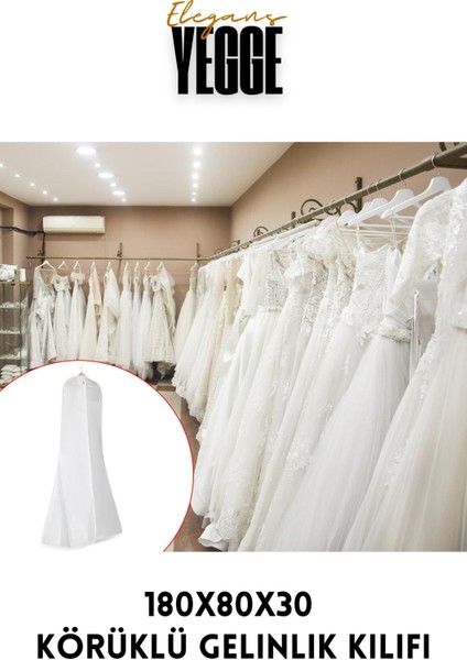 Elegans Gelinlik Kılıfı, Körüklü Gelinlik Koruma ve Taşıma Çantası Gelinlik Abiye Gamboç Elbise Hurç indirimleri
