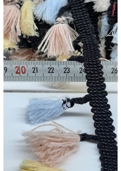 Renkli Pamuklu Dekoratif Saçak Şerit Püskül Aksesuar 100 Karakter