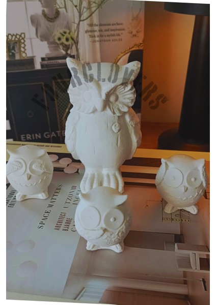 Baykuş Biblo Set 4'lü Dekoratif Obje fırsatları