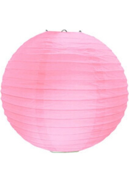 Pembe Japon Kağıt Feneri, 30 Cm, Şık ve Dekoratif Aydınlatma Unsuru