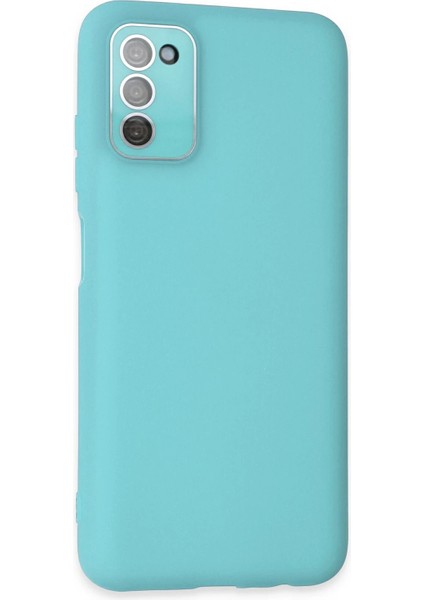 Samsung Galaxy A03S Kılıf Lansman Glass Kapak - Turkuaz Arbkd fiyatları