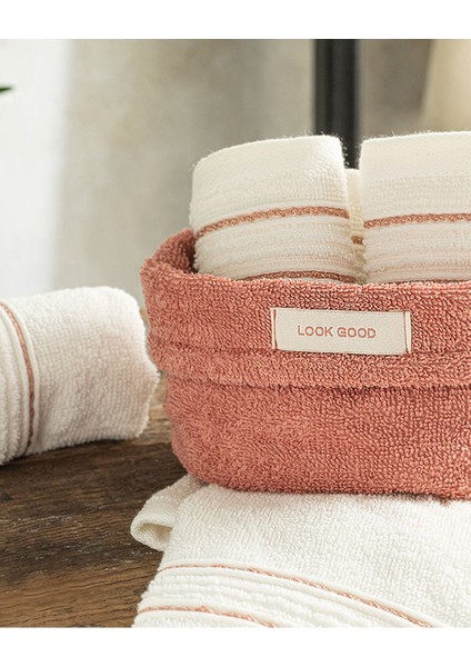 Yumuşak Pamuklu 4'lü Havlu Seti, Gül Kurusu ve Ekru Renk Seçenekleriyle Şık Kullanım fiyatları