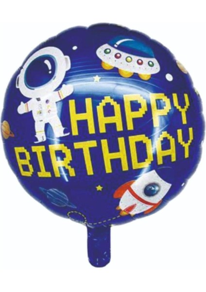 Mavi Uzay Temalı Doğum Günü Folyo Balonu, Süs ve Parti Dekoru