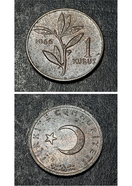 39963687341AF2E6C7 1kuruş 1966 Eski Madeni Para