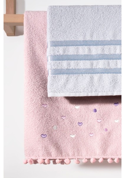 Yumuşak ve Hızlı Kuruyan 4'lü Banyo ve Saç Havlusu Seti, Pembe modelleri