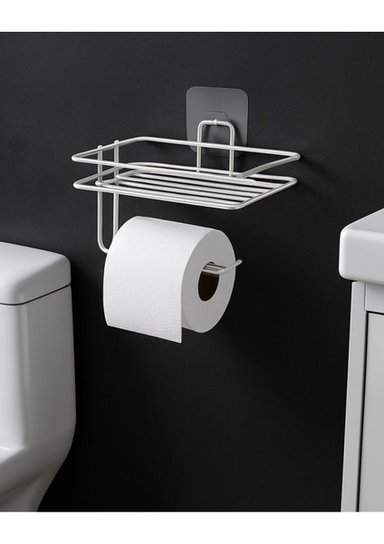 Mat Siyah Metal Tuvalet Kağıtlığı Askısı, Pratik ve Şık Tasarım fiyatları