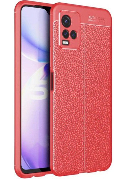 Vivo Y21S Kılıf Auto Focus Kapak - Kırmızı Arbkd