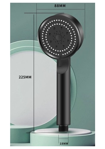 5 Kademeli Duş Başlığı Siyah fiyatları