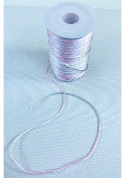 Gri ve Pembe Tonlarında 10 M Saten Ip, Kolye ve Bileklik Yapımı Için Ideal fiyatları