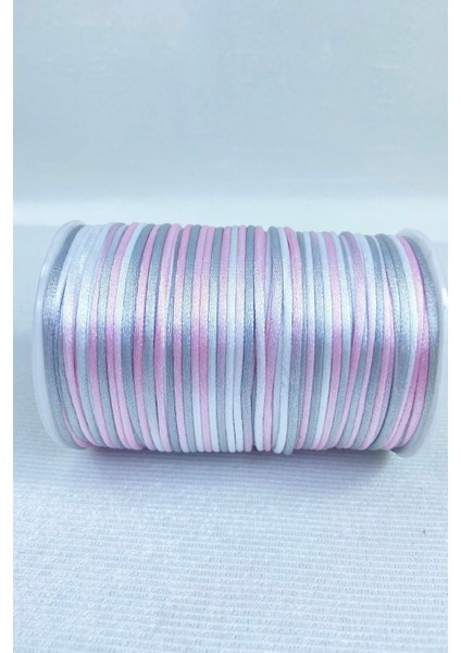 Gri ve Pembe Tonlarında 10 M Saten Ip, Kolye ve Bileklik Yapımı Için Ideal fırsatları