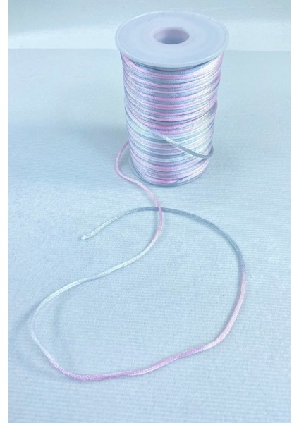 Gri ve Pembe Tonlarında 10 M Saten Ip, Kolye ve Bileklik Yapımı Için Ideal indirimleri